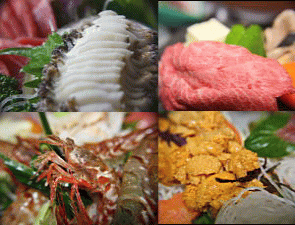 日本海の新鮮な食材を使った海鮮料理