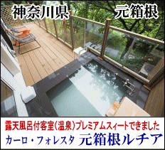 カーロ・フォレスタ元箱根ルチア　神奈川県元箱根のペットと泊まれる宿　温泉露天風呂付客室のプレミアムスィートができました