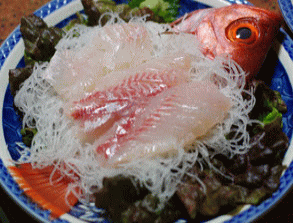 お食事は日本海の新鮮な海の幸